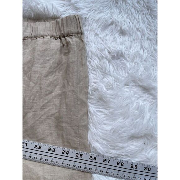 Chico’s 100% Linen Size 3 16/18 Crochet Maxi Skirt Embroidered Hem Boho Full - Picture 8 of 10